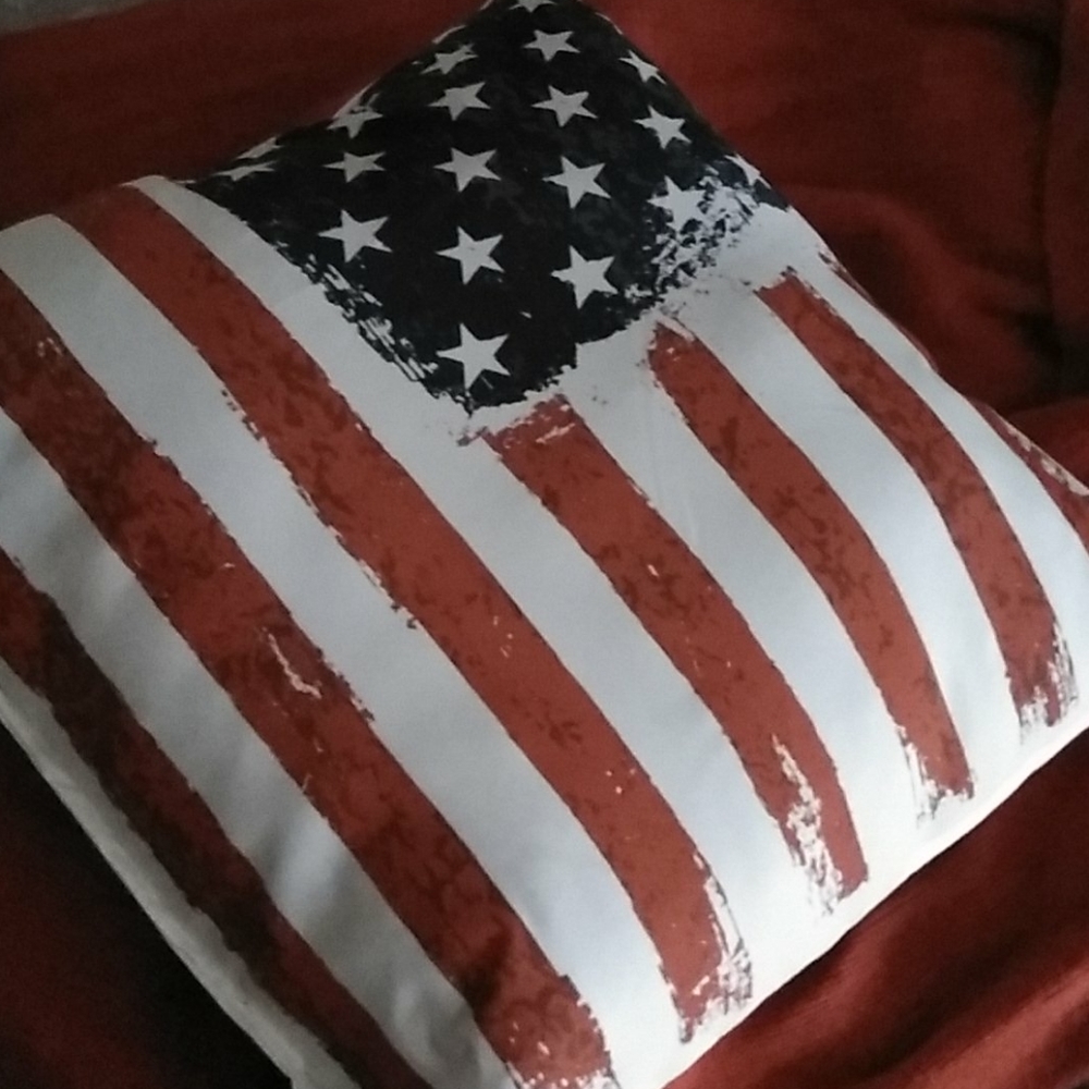 Novelty pillow representing the USA